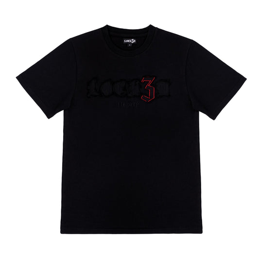 DISTRESSED TEE - BLACK